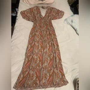 Paisley Print Maxi Dress